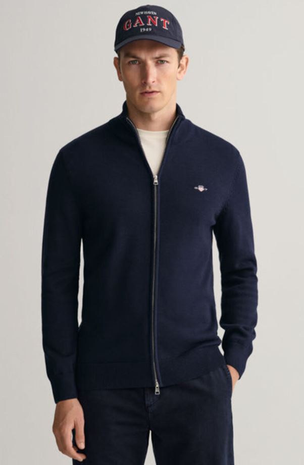 Casual Cotton Zip Cardigan