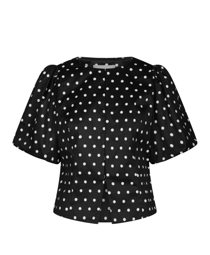 Anela Dot Blouse Black
