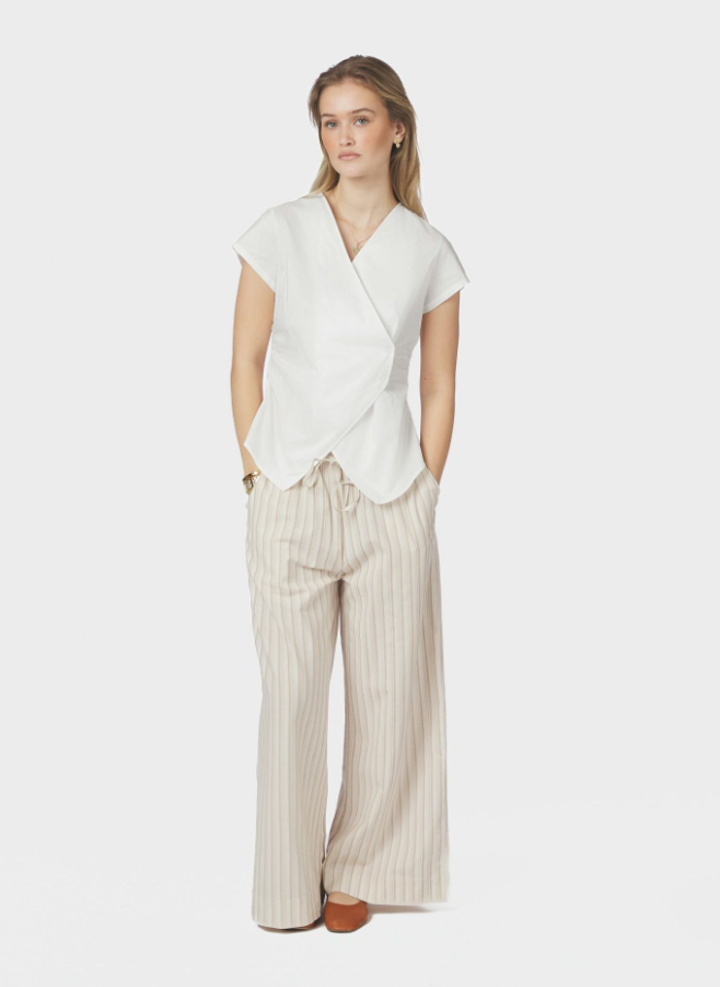 Fidi Poplin Top White