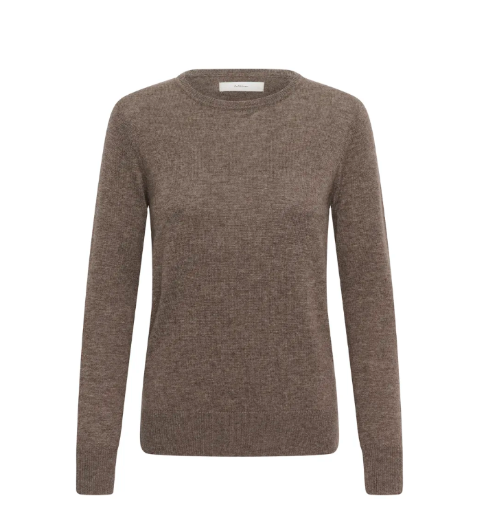 PeiIW Monika Crew Neck Chocolate Brown Melange