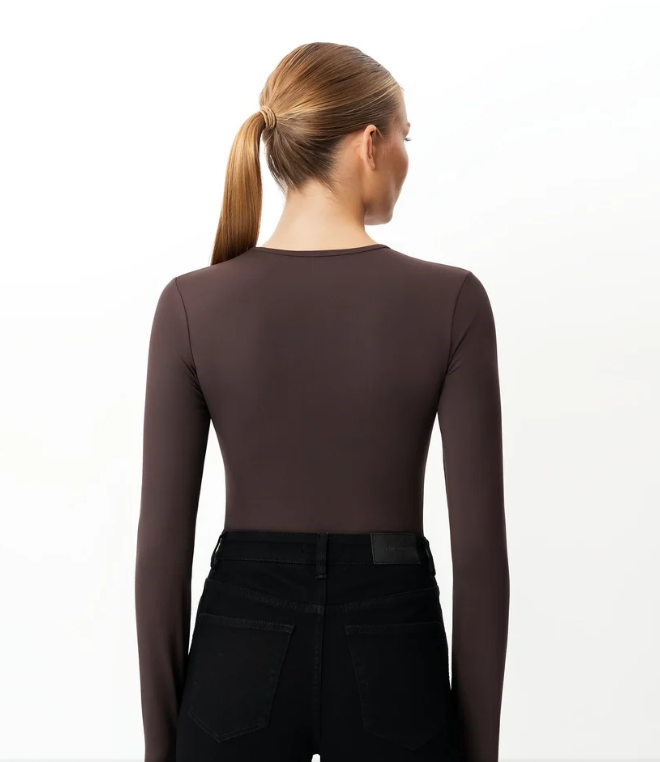 Soft Long-Sleeve T-Shirt Dark Brown