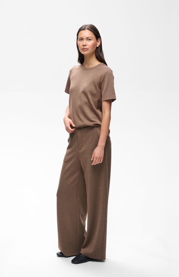 GincetteIW Melange Pant Coffee Quartz  Melange