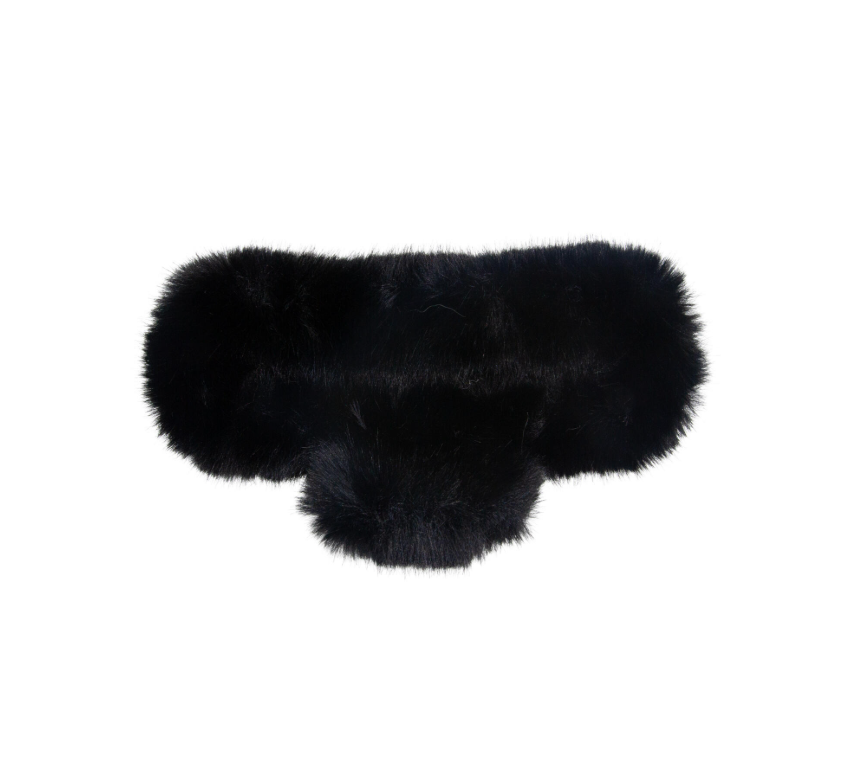 Hårklype Fake Fur 7x13 Sort
