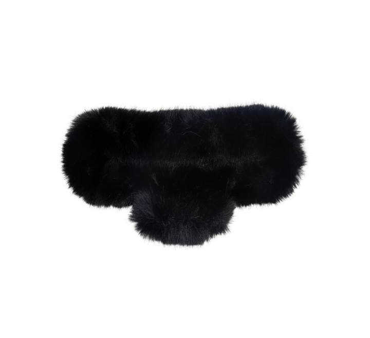 Hårklype Fake Fur 7x13 Sort