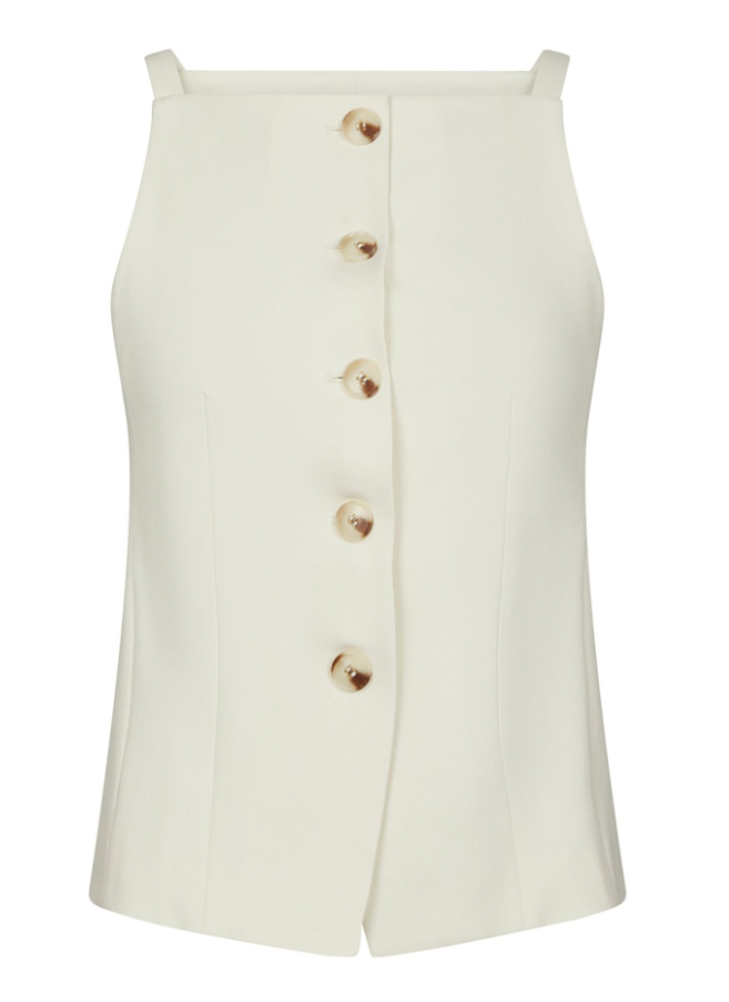 Kylie Structure Waistcoat Offwhite