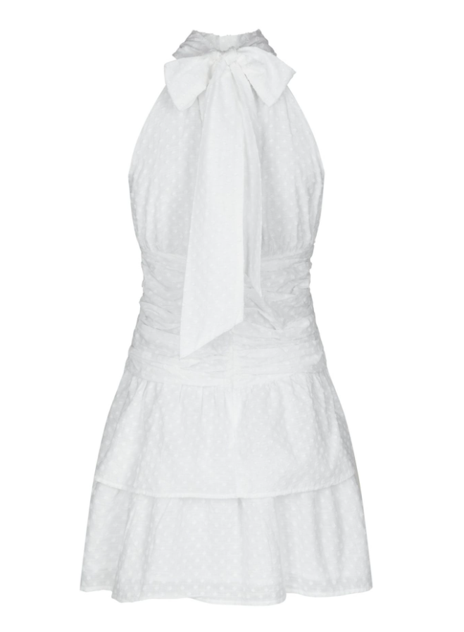 Amaris Dobby Dress White