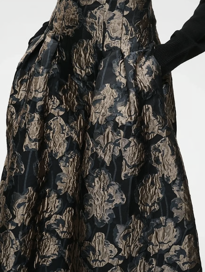 YanceIW Skirt Flower Jacquard