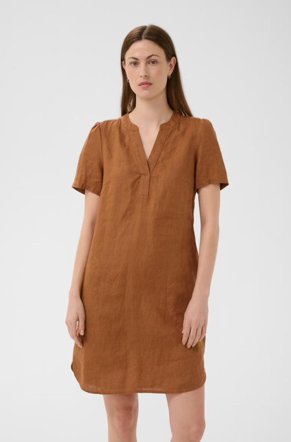 AminasePW Linen Dress Argan Oil