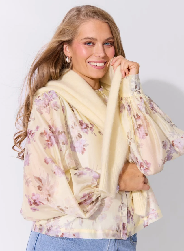 Allegra Bluse Transparent Yellow