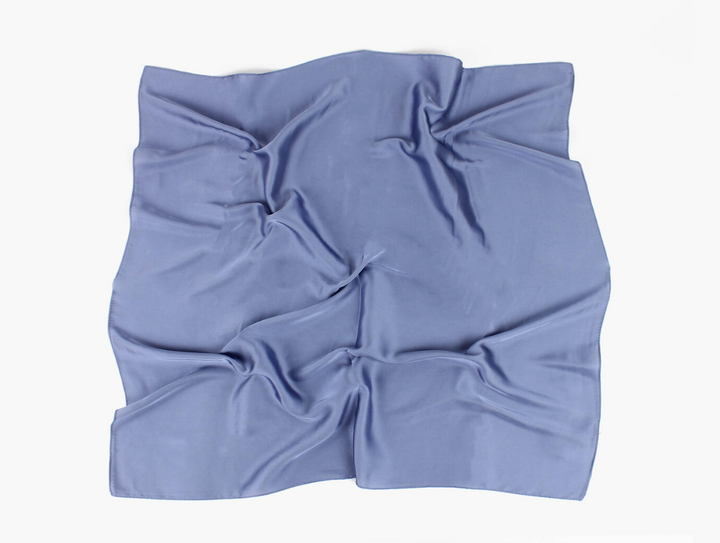 Ensfarget Skjerf 70x70 cm Blå