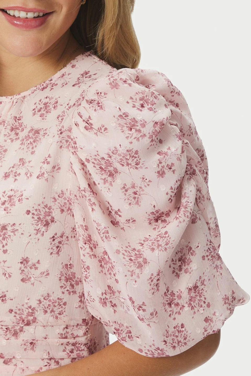 Kikka Chiffon Flower Dress Rose