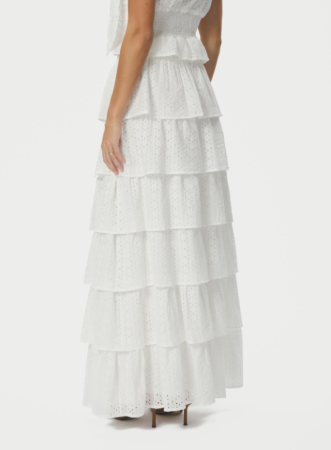 Morris Emb Skirt Off White