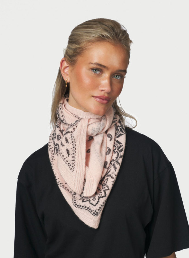 Lolana Paisley Knit Scaf Powder