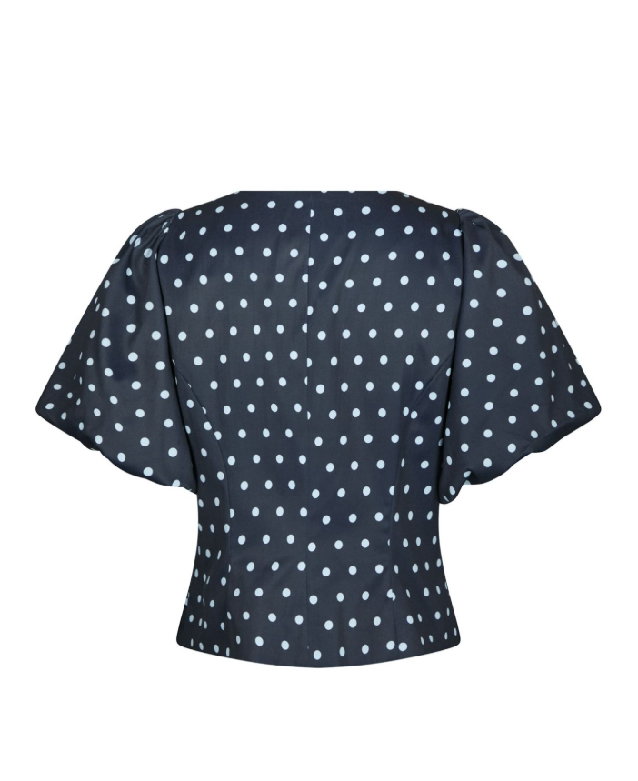 Anela Dot Blouse Navy