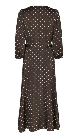Malinga Dot Dress Dark Brown