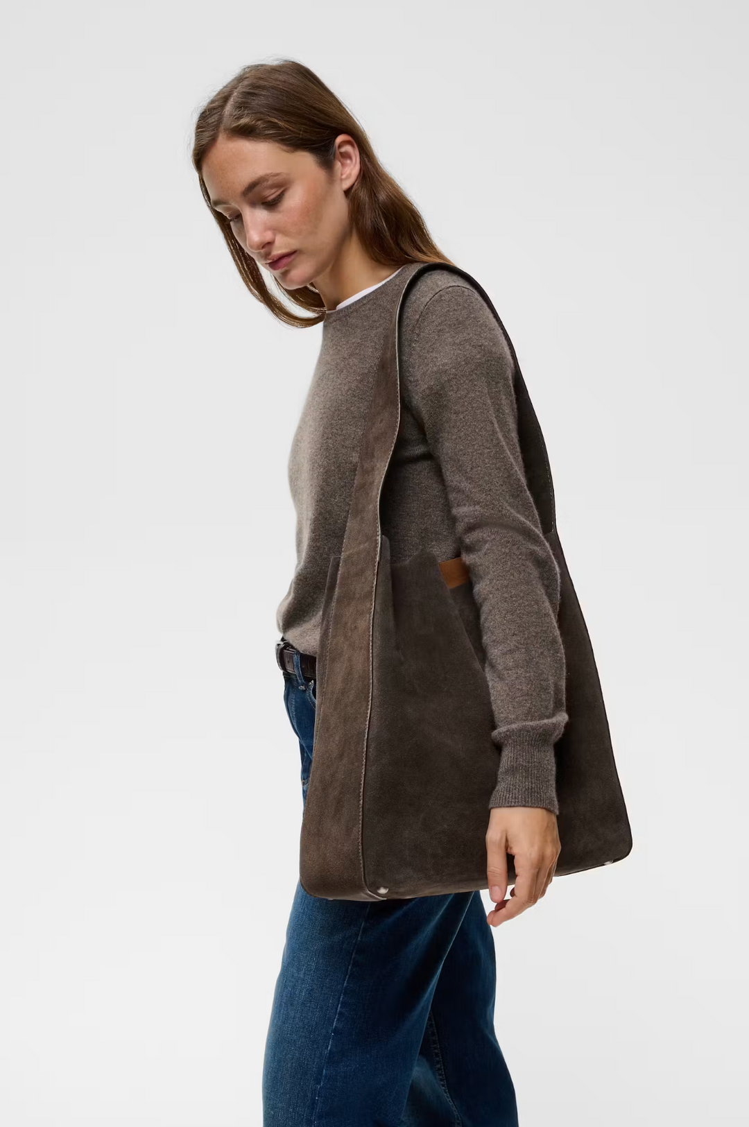 AvikaIW Suede Bag Chocolate Brown