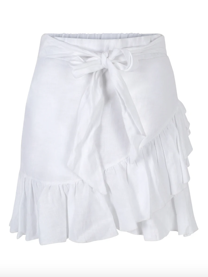 JULLI LINEN SKIRT WHITE