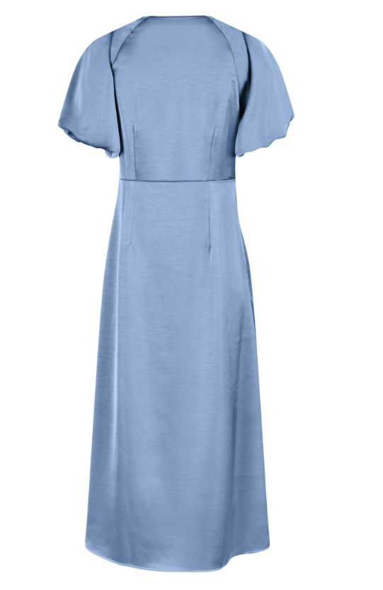 Illiana Heavy Sateen Dress Smoke Blue