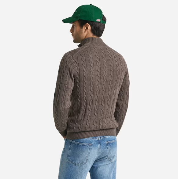 Cotton Cable Half Zip