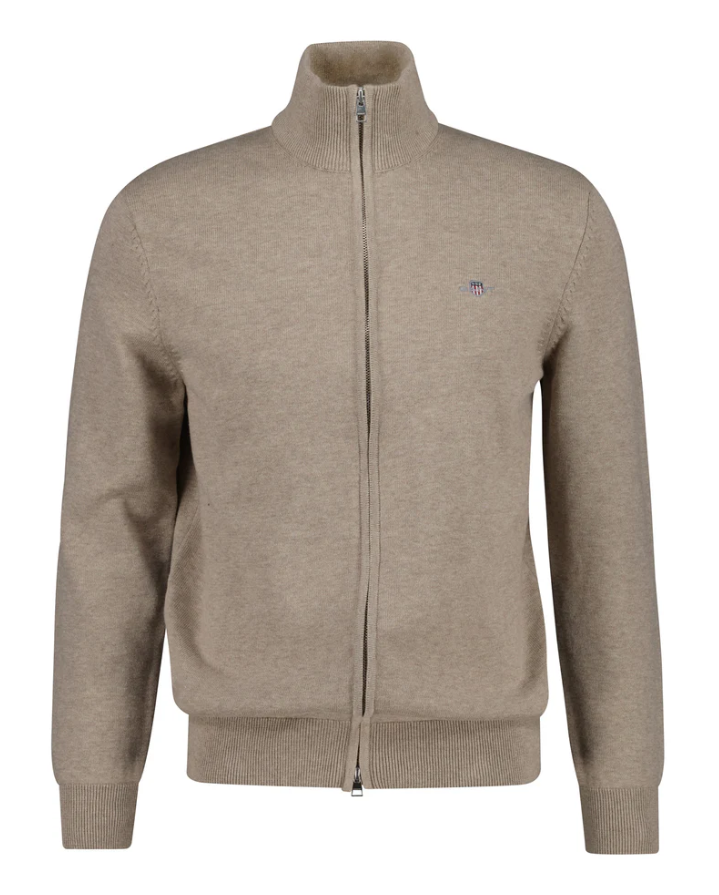 Casual Cotton Zip Cardigan