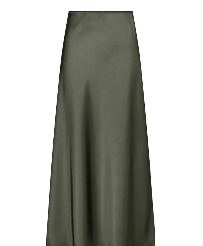 Vicky Heavy Sateen Skirt Deep Green