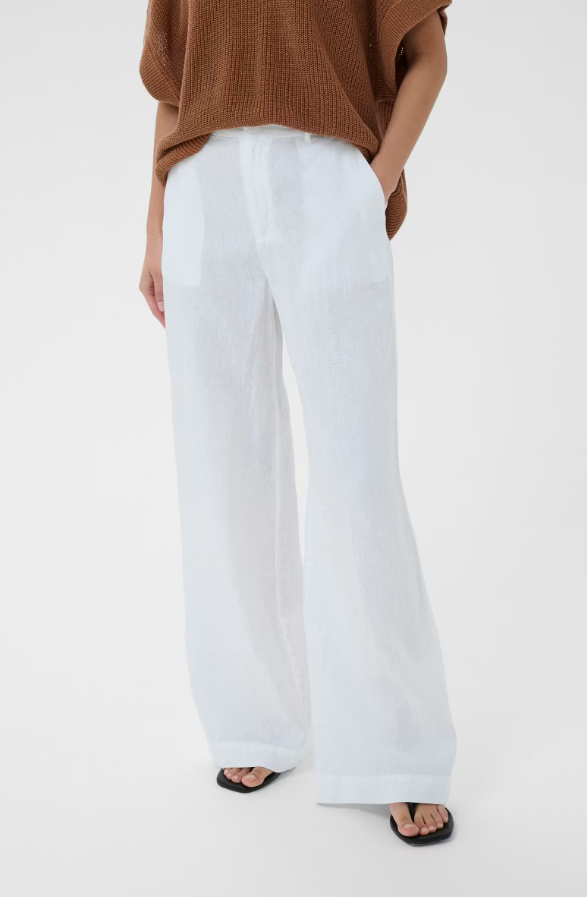NinnesPW Linen Pants Bright White