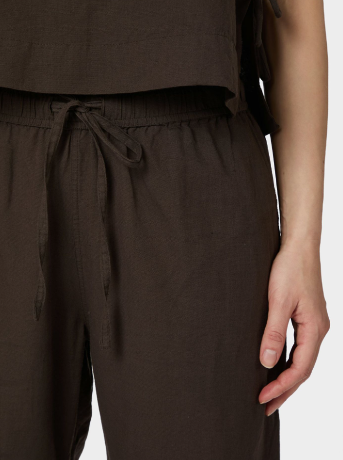 Sonar Linen Pants Dark Brown