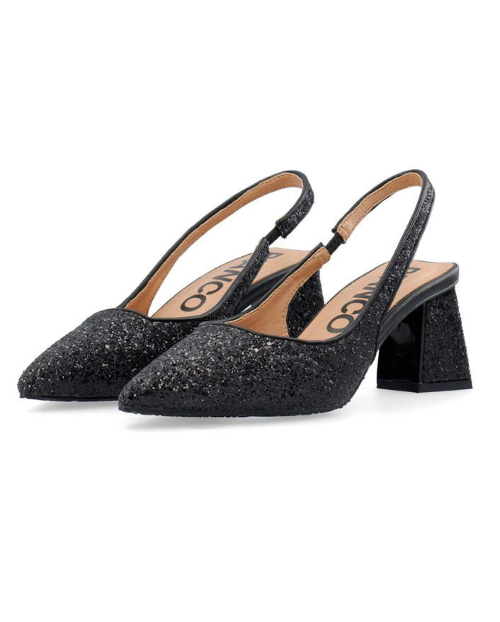 Biamaralyn Slingback Glitter Black