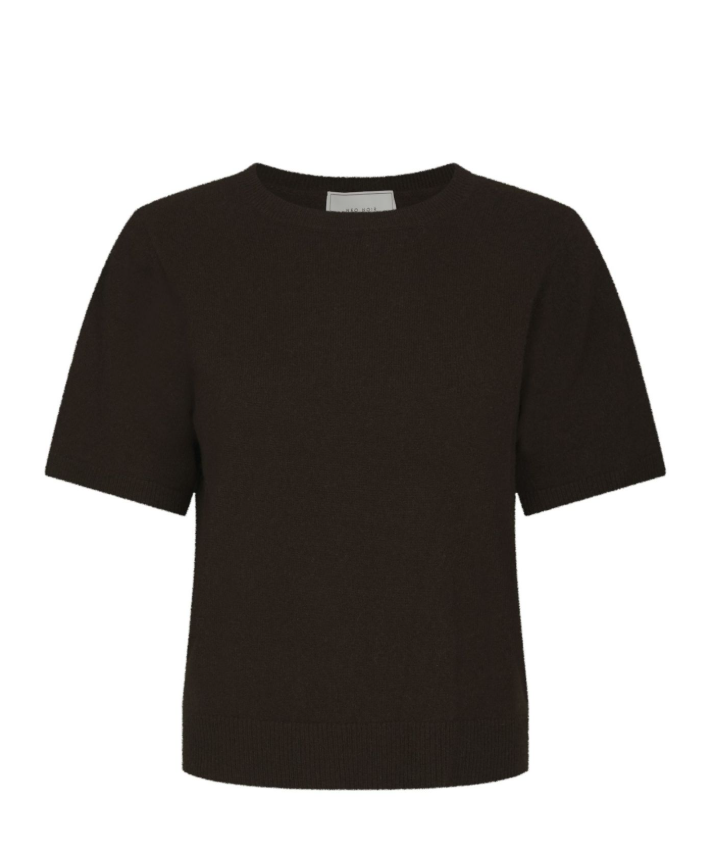 Missy Wool Knit Tee Dark Brown