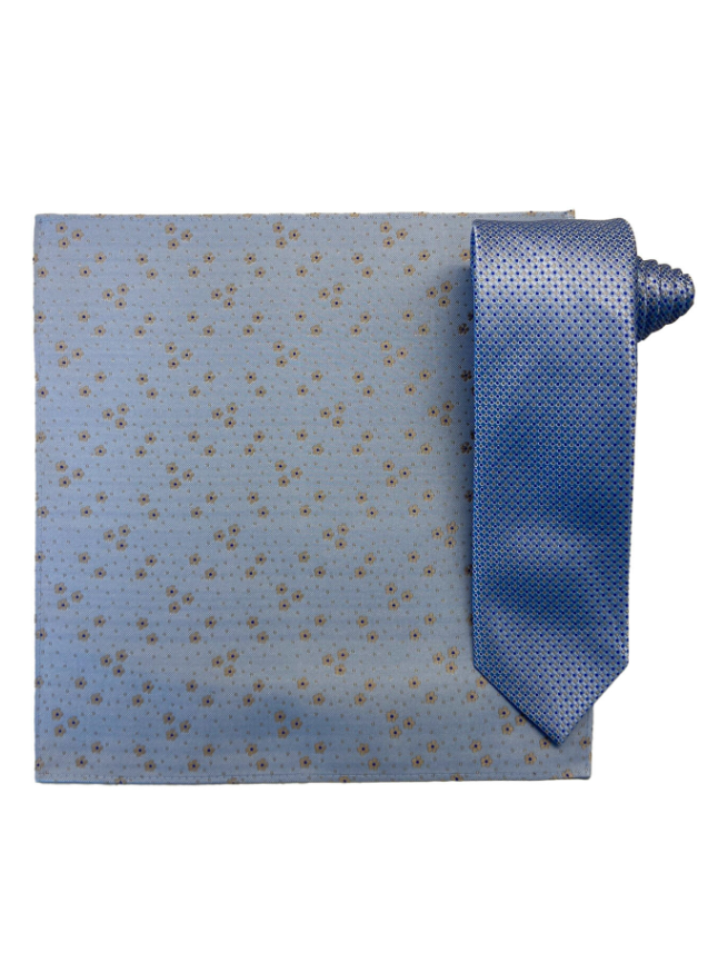 Santi Silkeslips+Lommetørkle Mønstret