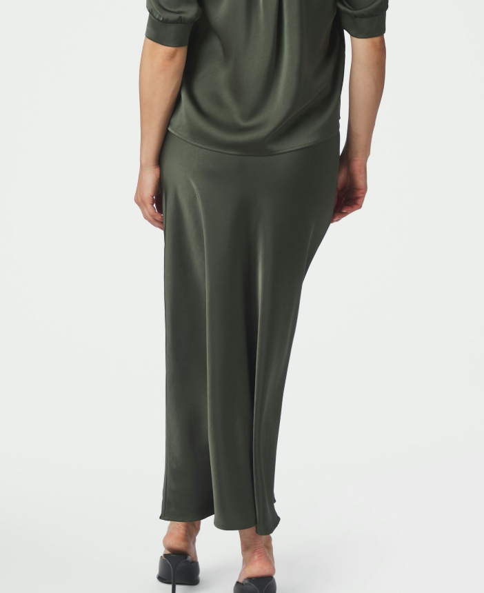 Vicky Heavy Sateen Skirt Deep Green