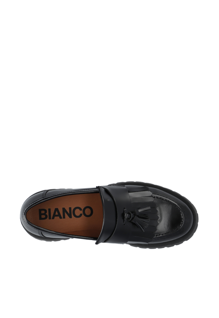 Bialeo Tassle &amp; Fringe Loafer Polido Black