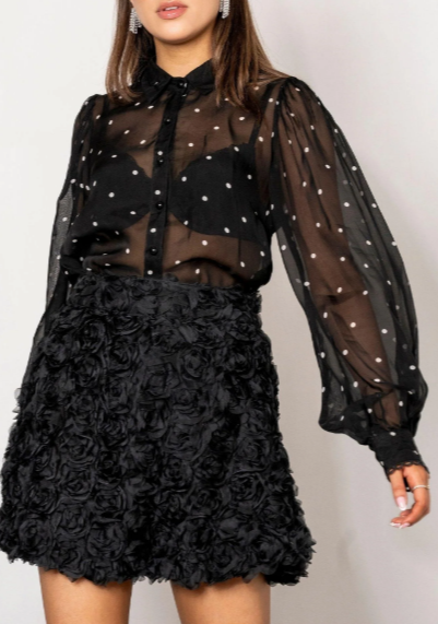 Anaya Blouse Black Pearl