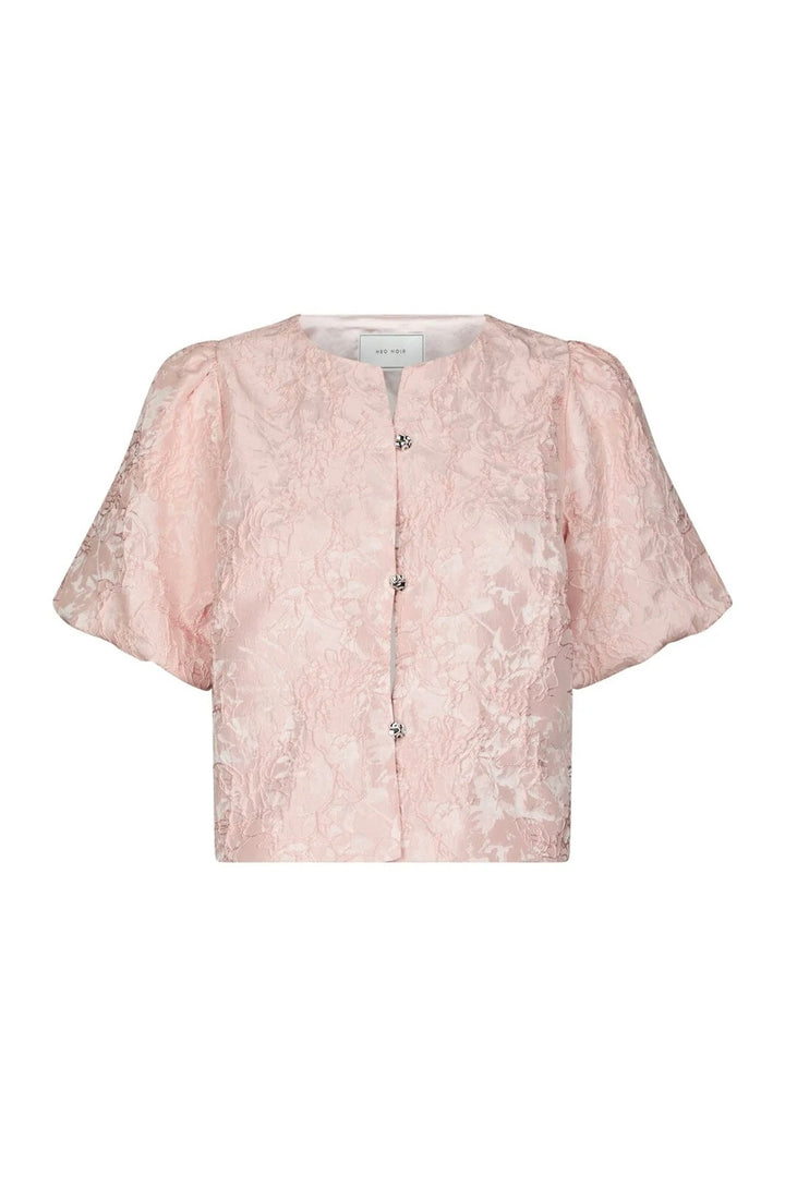 Aisa Soft Brocade Blouse Light Pink