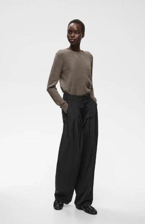 PeiIW Monika Crew Neck Chocolate Brown Melange