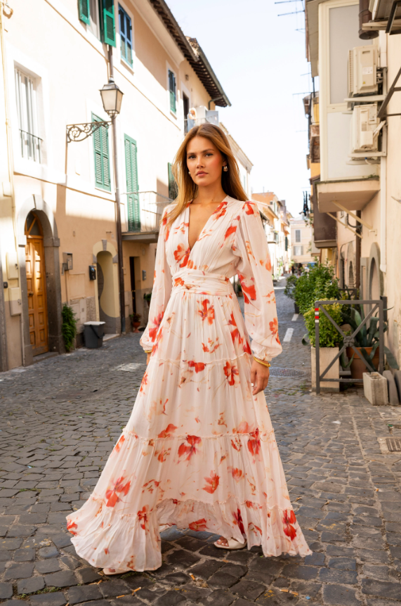 Noor Maxi Dress Rose Bloom
