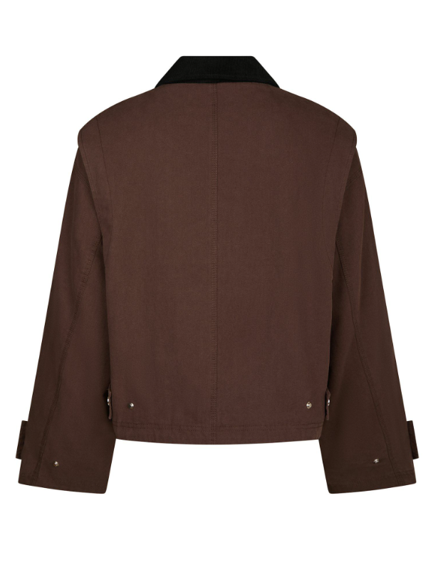 Rivera Canvas Boxy Jacket Brown