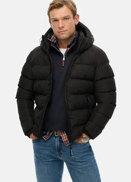 Hooded Sports Puffer Jacket