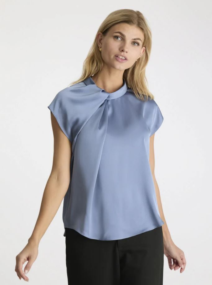 Fleur Drapy Satin Blouse