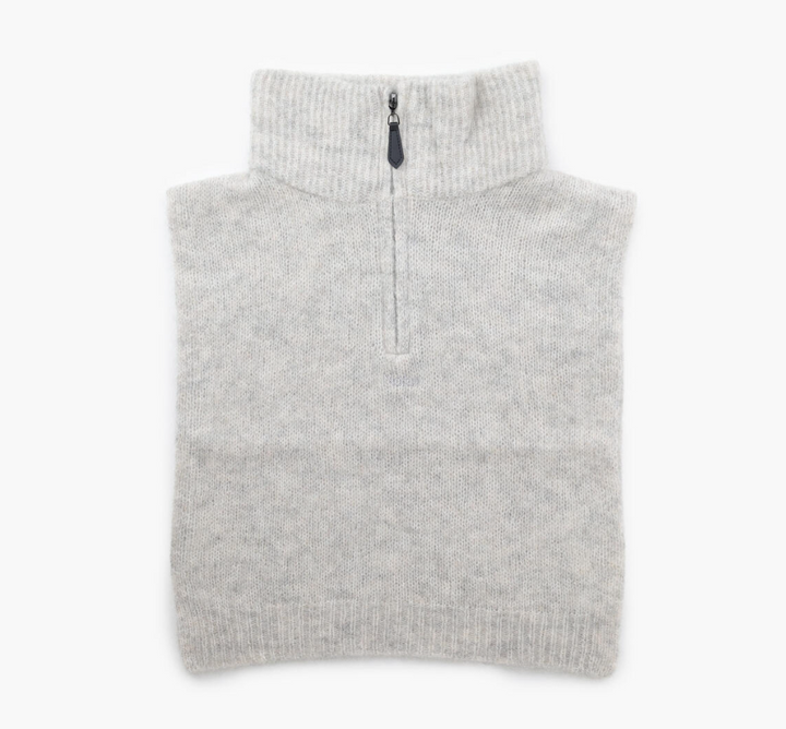 Nohr Gabriella Wool Mohair Zip Neck Greige