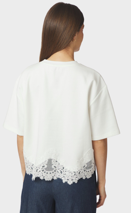 Iria Lace Tee White