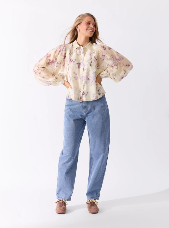 Allegra Bluse Transparent Yellow