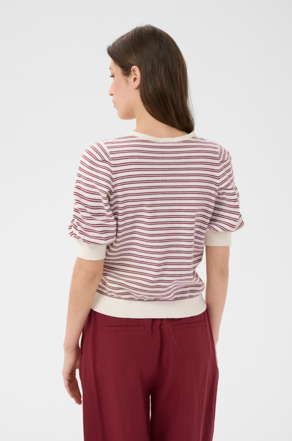 VaraianPW Pullover Burnt Russet Stripe