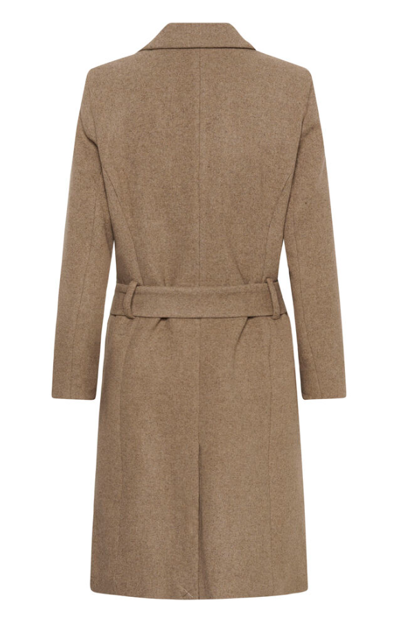 ZorahIW Classic Coat Sandy Grey Melange