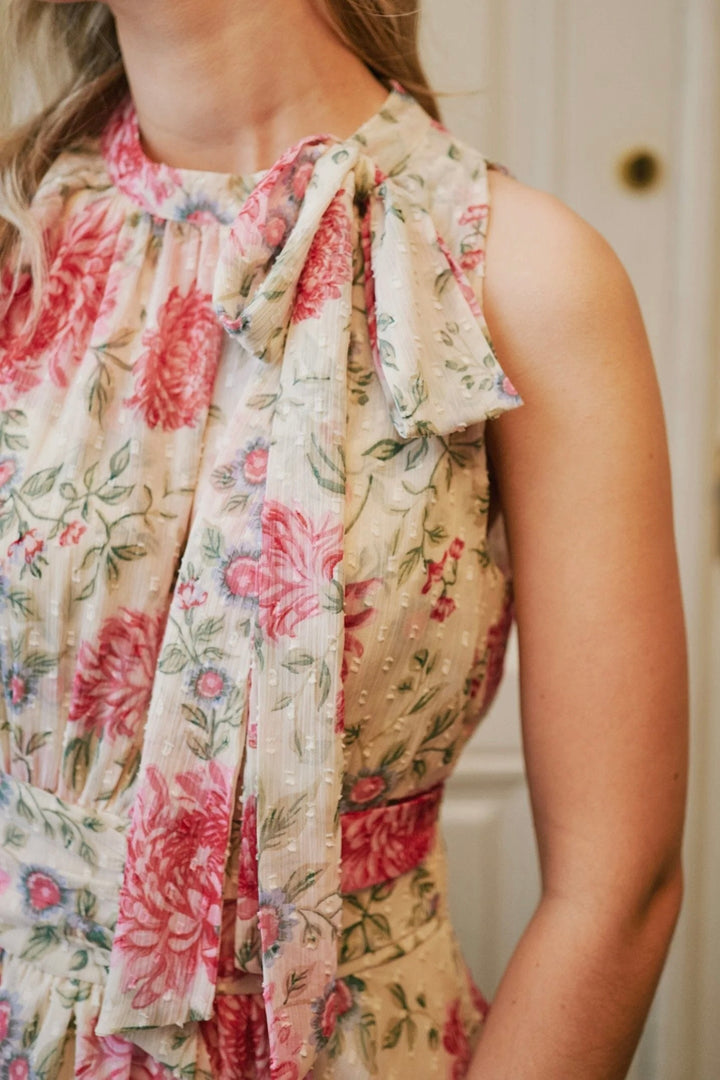 Marli Big Flower Dress Creme