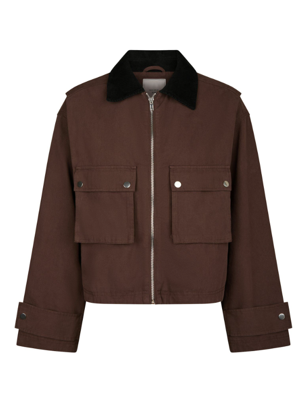 Rivera Canvas Boxy Jacket Brown