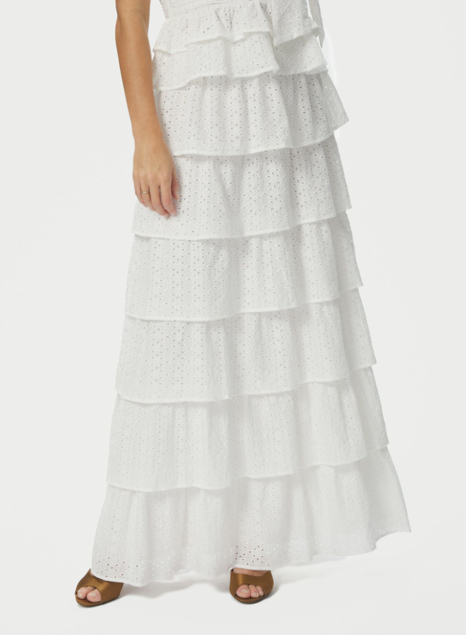 Morris Emb Skirt Off White