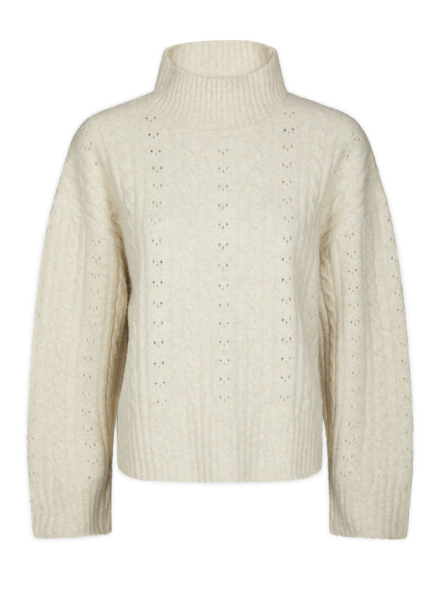 Anda Cable Knit Blouse Ivory