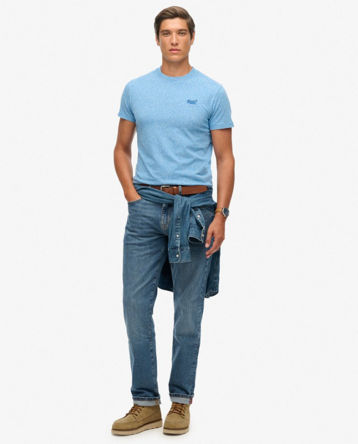 Essential Logo Emb Tee Bright Blue Grit