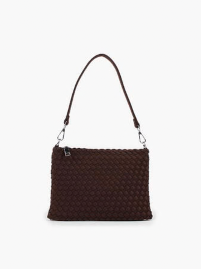 Nohr Annabel Neoprene Clutch Small Mørk Brun